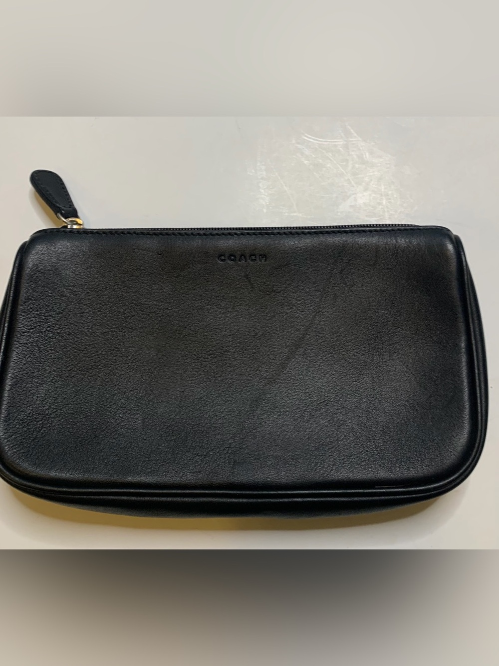 Vintage COACH Black Zip Cosmetic Pouch